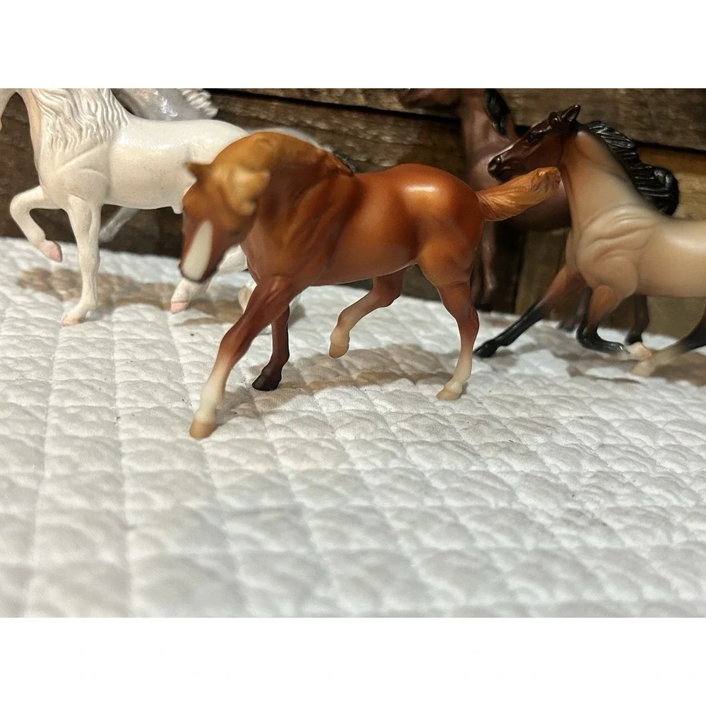 Vtg 5 Breyer Reeves Mini Small Horse Figurines 1970's Vintage Plastic 3